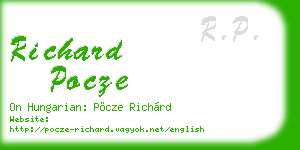 richard pocze business card