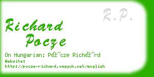 richard pocze business card